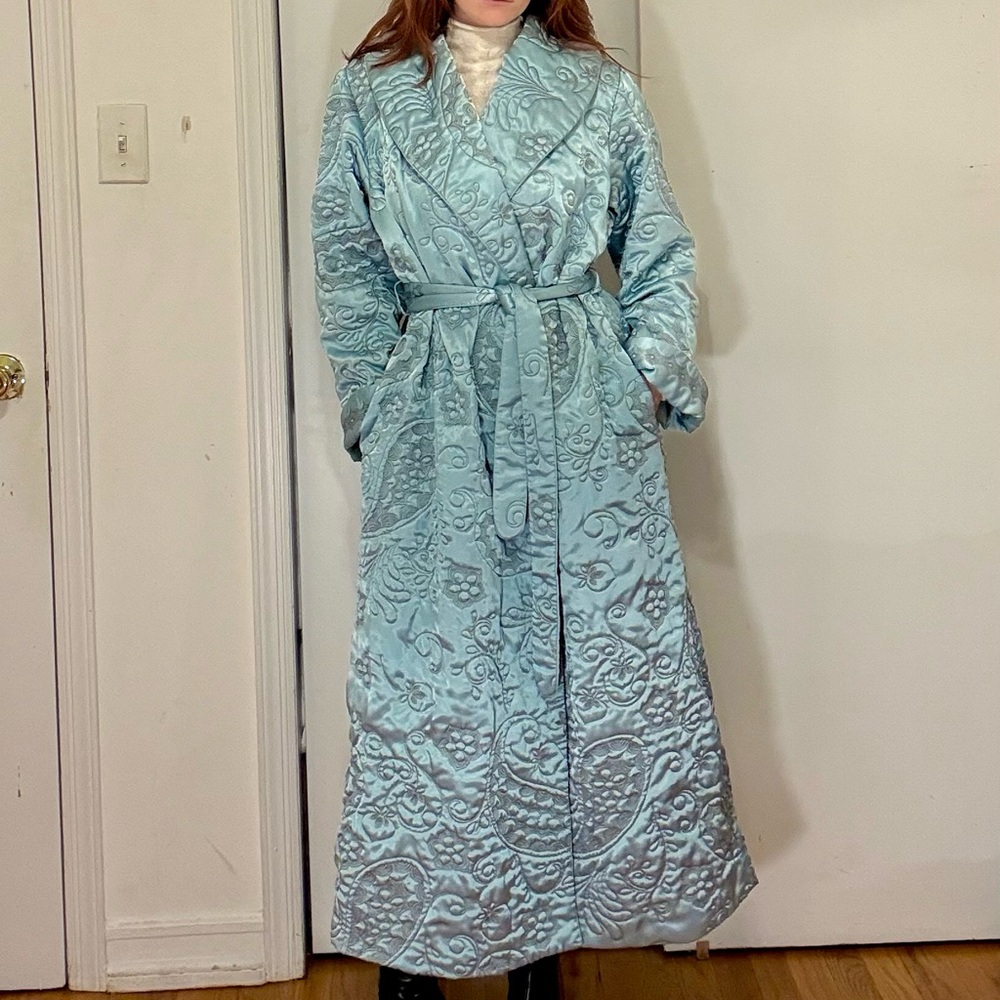 Vintage Quilted Robe Coat - Oscar de la Renta